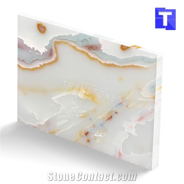 New Material Artificial Onice Bianco Onyx Slabs,Wall Panel Tiles for Covering,Floor Tiles,Solid Surface White Glass Stone Translucent Backlit Customzied Alabaster