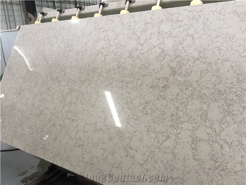 Quartz Stone Bs3301 Royal Botticino from Guangdong China Solid Surfaces Polished Slabs & Tiles Engineered Stone for Hotel/ Kitchen /Bathroom