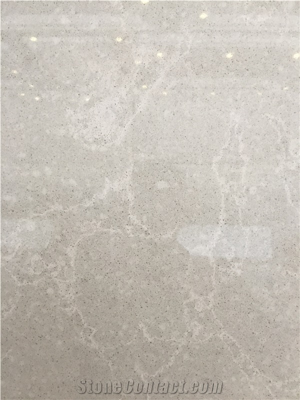 Quartz Stone Bs3306 Royal Botticino from Guangdong China Solid Surfaces Polished Slabs & Tiles Engineered Stone for Hotel/ Kitchen /Bathroom