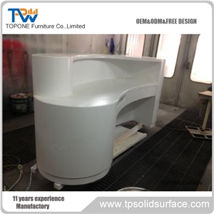Special Design Factory Direct Artificial Marble Stone Front Desk Counter with Acrylic Solid Surface Interior Stone Work Tops, Interior Stone Furniture