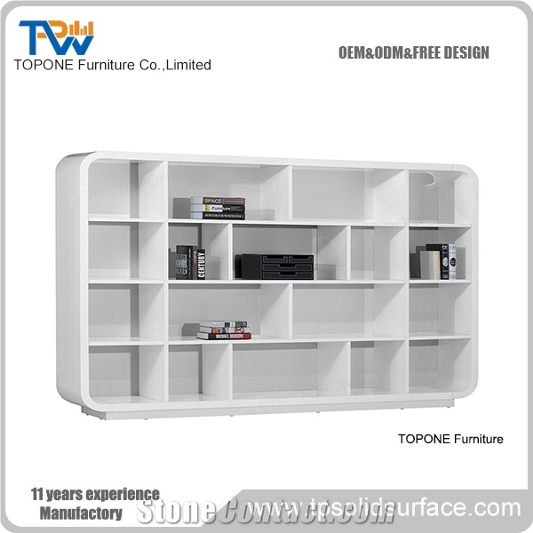 White Color Interior Stone or Wood Material Office Table Back File Cabinets for Sale