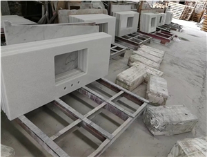 White Quartz Stone Vanity Tops,Engineered Stone,Artificial Stone,Solid Surface Top,Silestone