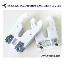 Ricocnc White Iso30 Tool Holder Forks, Hsd Tool Clips for Stone Carving Machine, Plastic Tool Holder Fingers, Atc Tool Grippers for Cnc Router