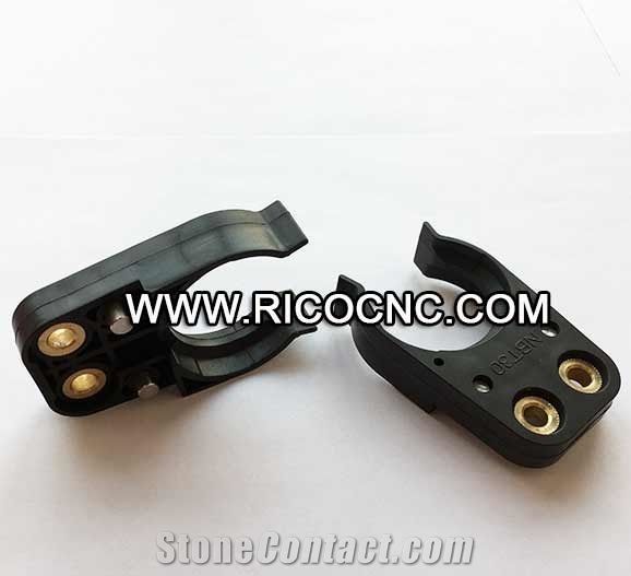 Stone Machine Tools,Bt30 Tool Clips, Black Bt30 Fork Tool, Plastic Bt30 Tool Holders for Cnc Router