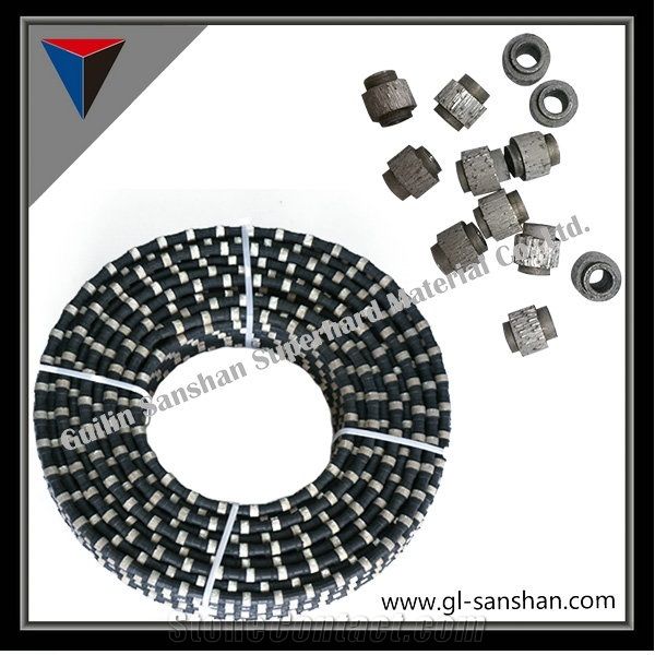 Diamond Rubberized Wire Saw for Granites and Marble Cutting, Rope Saw, Stone Cutting and Profiling, Granite and Marble Cutting Tools
