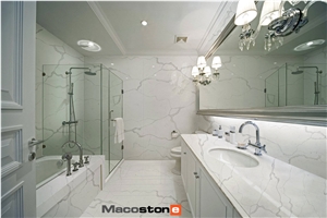 Calacatta Quartz Bathroom Countertop Calacatta Bath Top Marble Quartz Surface Calacatta Quartz Surface Vanity Top Solid Surface