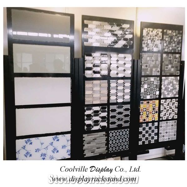 Showroom Display Racks for Stone Tiles Basalt Labradorite Sliding Metal Rack Marble-Blocks Stands Displays Pakistan-Marble Displays