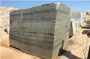 Iranian Eramosa (Mika Brown), Wood Grain Marble, Wooden Grey Marble Blocks, Athens Grey Marble Blocks