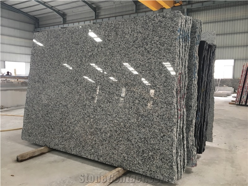 Spray White Granite Slabs/ White Wave Granite Slabs/China G418