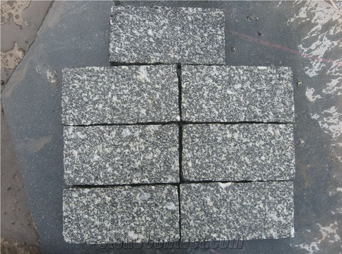Flos Sophorae Green Chinese Granite for Cube Stone for Walkway Pavers,Road Pavers,Floor Covering,Natural Split,Flamed,Sawn Cut