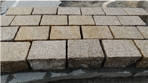G350 Chinese Granite for Cube Stone Sawn Cut,Flamed,Nature Spilt