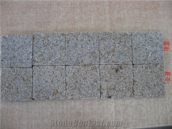 G350 Chinese Granite for Cube Stone Sawn Cut,Flamed,Nature Spilt