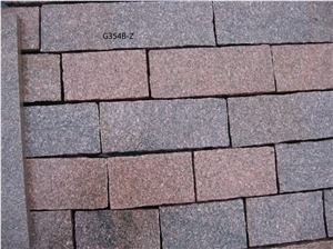G354 Granite Warning Cobblestone Pavers Natural Split Safety Stone Cubes