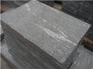 Grey Granite Flamed And Sawn Cut Tiles