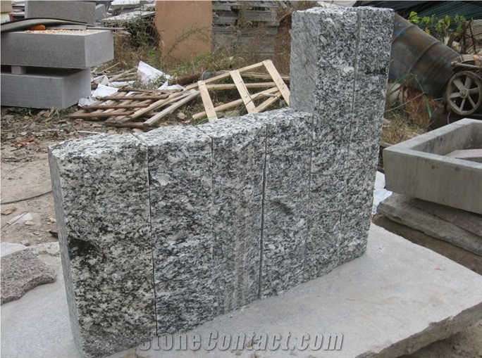White Spray Wave Granite Chinese Granite for Walkway Pavers Polished,Flamed,Sawn Cut,Nutural Split,Pineapple Cube Stone
