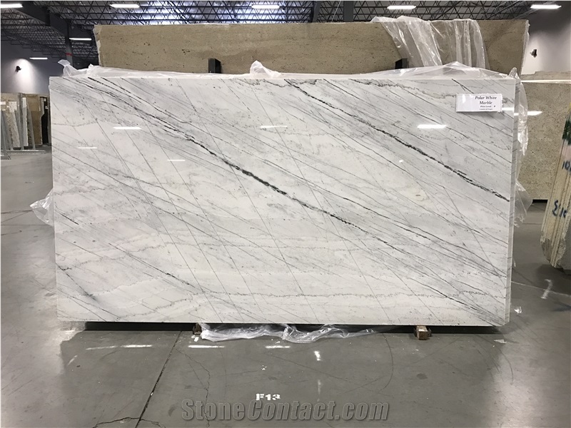 Polar White Marble Cut to Size and Big Slabs