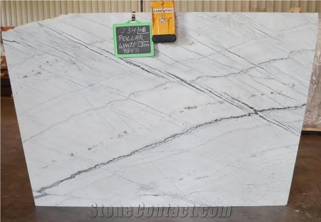 Polar White Marble Cut to Size and Big Slabs