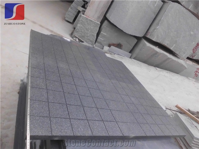 Grooved G654 Granite Paving Stone Tile,Flamed G654 Tiles,Floor Covering & Capping & Cladding,Walkway,Stepping Panel,Sesame Dark,Padang Dark / Impala
