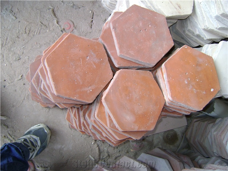 Antique Hexagon Handmade Terracotta Tile