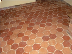 Antique Hexagon Handmade Terracotta Tile