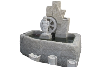 White Granite Fountain Sculpture