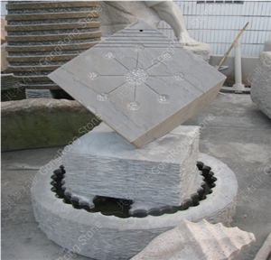 White Granite Fountain Sculpture