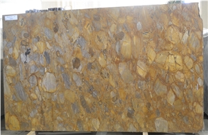 Golden Appia Quartzite Polished 3cm Slabs, Via Appia Quartzite Tiles & Slab