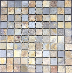 Rustic Blue Slate Mosaic Tile