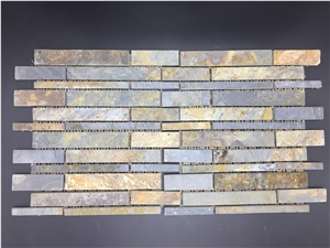 Rustic Gray Mosaic 12x12 (Chip Size- 173x28, 173x23, 173x13; 88x28, 88x23, 88x13mm)