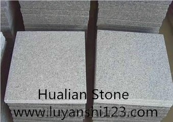 Ash Grey Granite Tiles in Polished, Flamed Surface