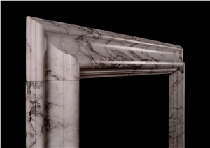 Moulded Fireplace in Arabescato Marble