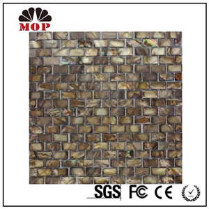 Mop-G37 Rectangle Shell Mosaic Tile Slab