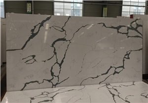 Marble Vein Quartz Engineered Quartz Stone Artificial Quartz Stone/Glacier White