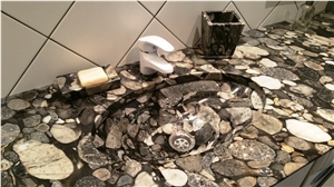 Morgan Black Granite Bathroom Vanity Top