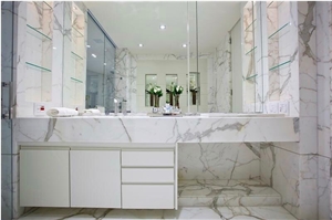 Marmore Calacata Machia Doro Commercial Bathroom Vanity Top