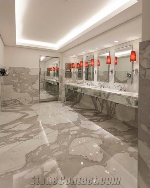 Marmore Calacata Machia Doro Commercial Bathroom Vanity Top