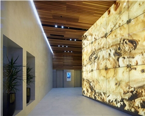 Translucent Honey Onyx Wall Panel
