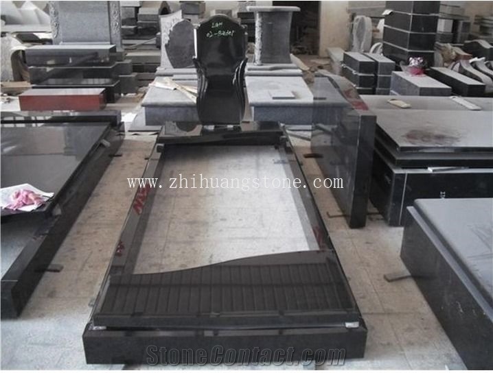 European Style Polished Aurora Granite Tombstone Design/ Monument Design/ Western Style Monuments/ Upright Monuments/ Headstones