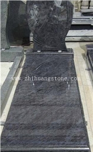 Good Quality European Style Polished Engraving Bahama Blue/ Vizag Blue Granite Tombstone Design/ Western Style Monuments/ Headstones/ Monument Design/ Western Style Tombstones