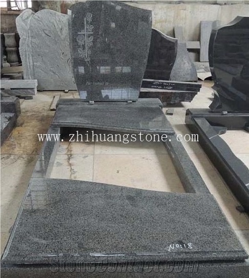 Good Quality Polished Unique Design G654/ Dark Gray/ Pandang Black Granite Tombstone Design/ Monument Design/ Western Style Monuments/ Upright Monuments/ Headstones