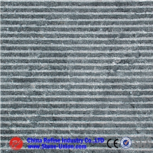 Lined Surface Chinese Blue Limestone Flooring Tiles & Slabs, Blue Wall Tiles