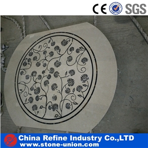 New Marble Tiles Design , Marble Stone Mosaic Floor Medallion,Waterjet Medallions,Mosaic Medallions,Round Medallions,Floor Medallions