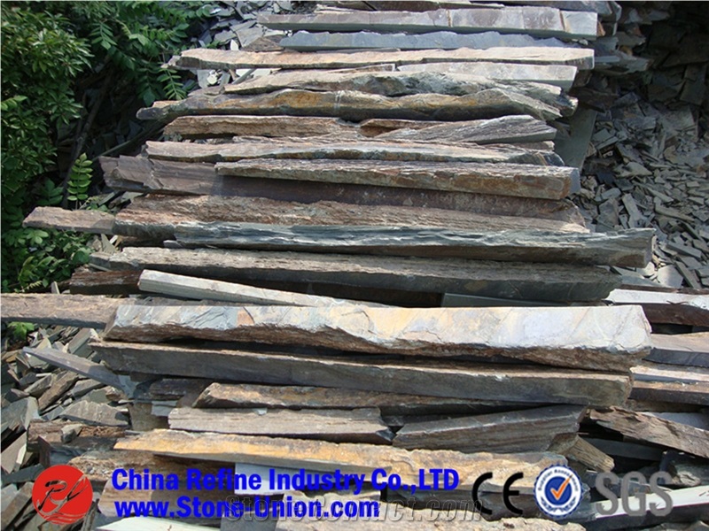 Yellow Rusty Slate Material Strip Culture Stone