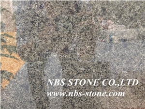 Chengde Green Granite,Polished Tiles& Slabs,Flamed,Bushhammered,Cut to Size for Countertop,Kitchen Tops,Wall Covering,Flooring,Project,Building Material