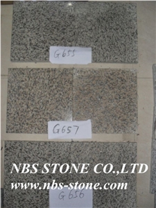 G655 Granite,Polished Tiles& Slabs,Flamed,Bushhammered,Cut to Size for Countertop,Kitchen Tops,Wall Covering,Flooring,Project,Building Material