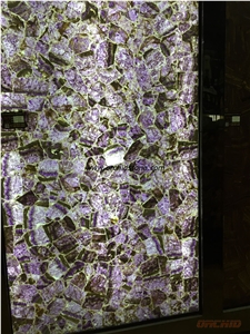 Amethyst Semiprecious Stone for Kitchen Countertops, Lilac Quartz Semi-Precious Stone Tops, Purple Crystal Stone Panels, Semi Precious Stone, Violet Amethyst Gemstone, Luxury Material, Interior Decora