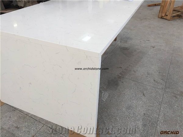 Staturio Bianco Quartz Stone Countertops Worktop Kitchen Bar Tops