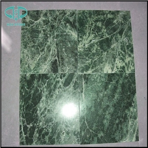 Big Green Flower Polished Marble, Dark Flower Green Marble Quarried in China, Green Marble Wall and Floor Tiles ,China Green Marble Tiles
