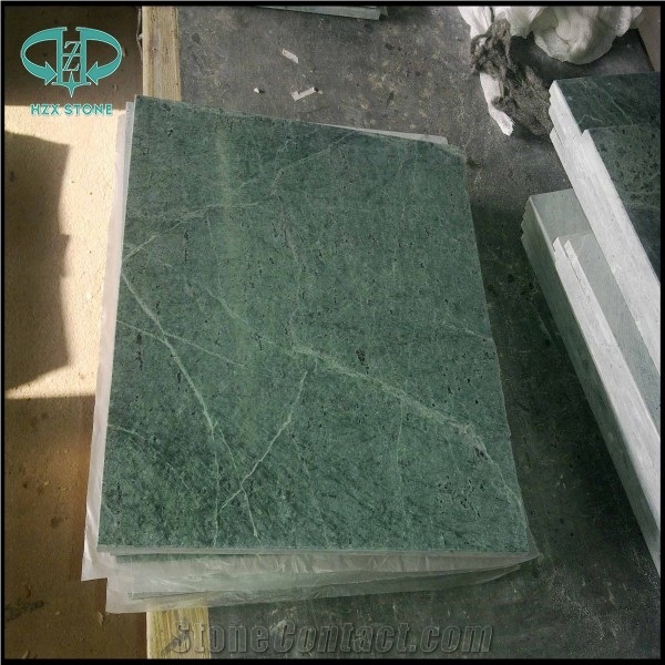 Big Green Flower Polished Marble, Dark Flower Green Marble Quarried in China, Green Marble Wall and Floor Tiles ,China Green Marble Tiles
