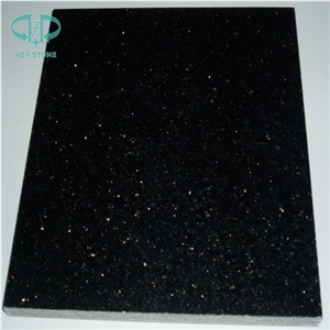 Black Galaxy Granite Tiles, Star Galaxy Floor Tiles, Golden Galaxy Wall Covering